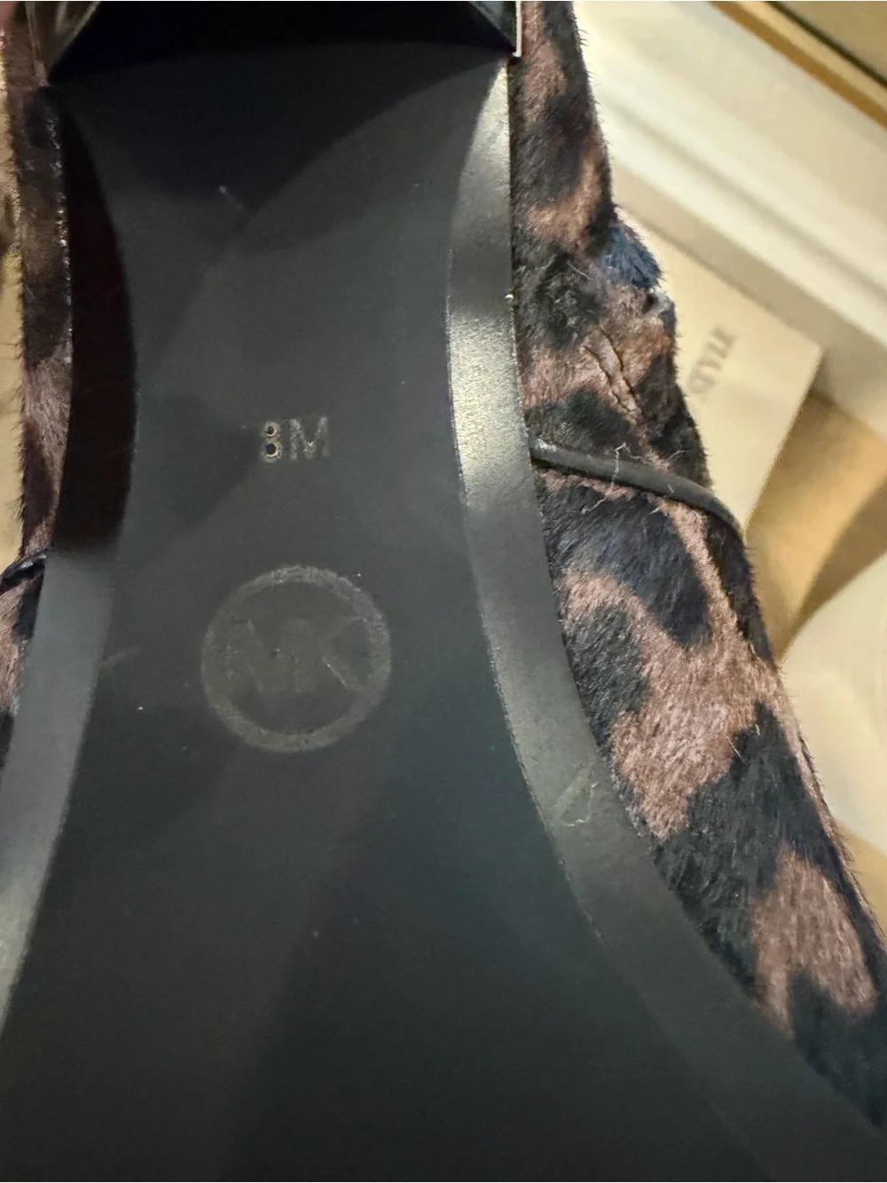 Michael Kors Katerina Leopard Print Calf Hair Knee High Stiletto Boots Sz 8 - Picture 8 of 9